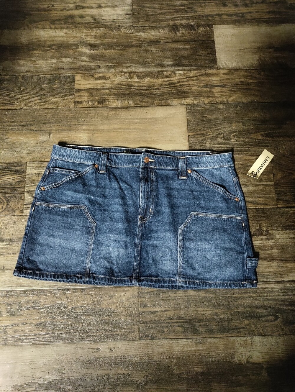 New No Boundaries Denim Mini Skirt Size XL 16-18